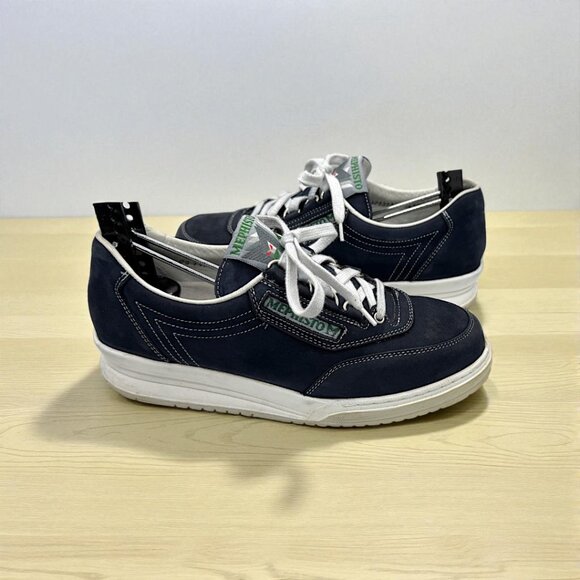 Mephisto Rush Night Blue Leather Sneakers Women’s US 7.5 / EU 5 ($395) - Picture 1 of 11